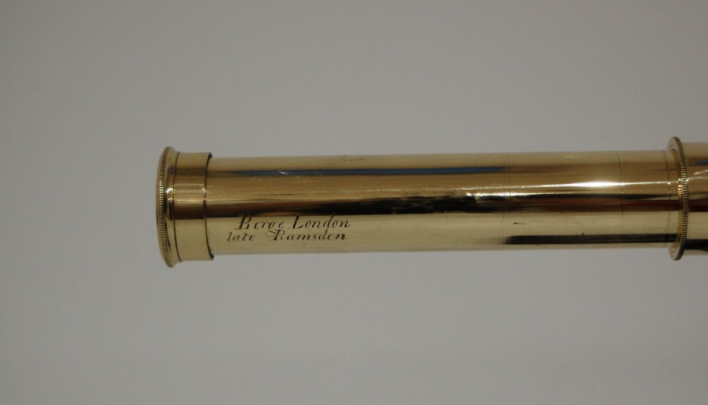Small George III Three Draw Telescope by Matthew Berge (Late Ramsden) London View II
