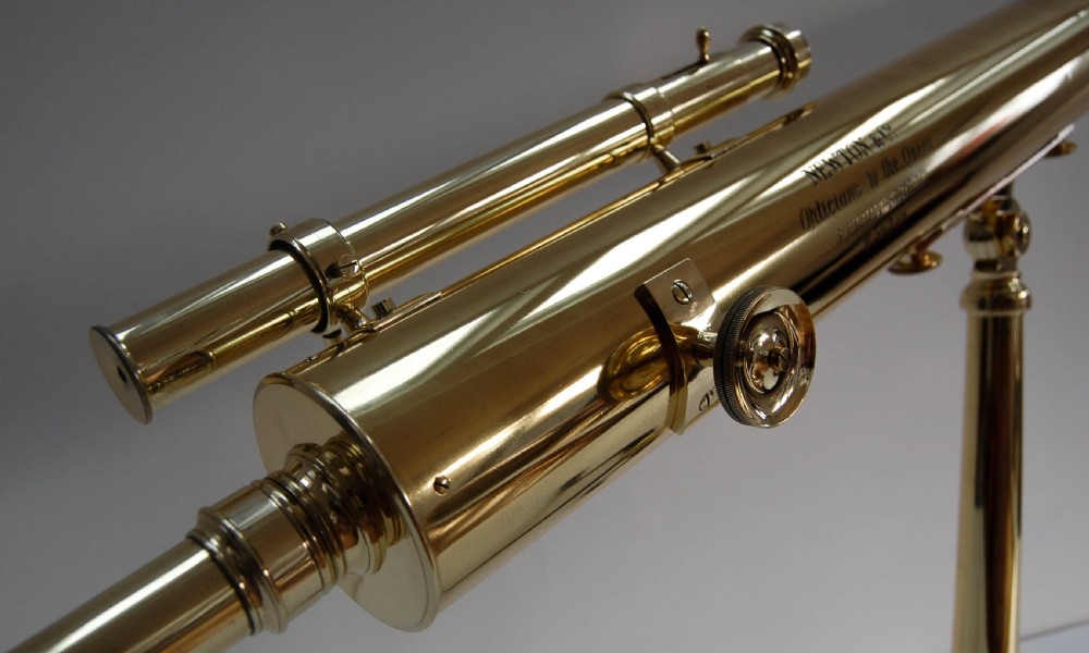 Large Cased Victorian Desk Top Astronomical Telescope by Newton & Co, Fleet Street View VI