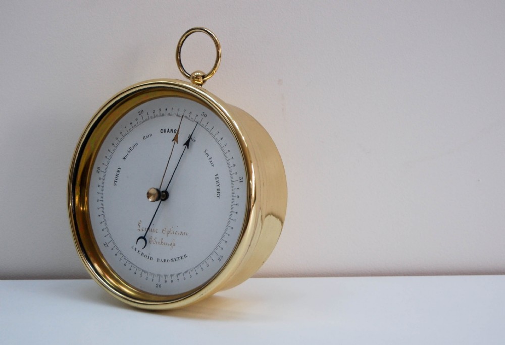 Mid-Victorian Aneroid Barometer by Dubois & Casse for Lennie Opticians Edinburgh