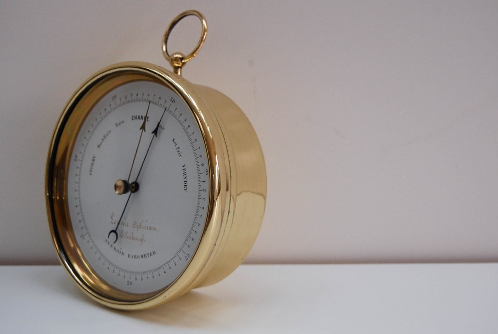 Mid-Victorian Aneroid Barometer by Dubois & Casse for Lennie Opticians Edinburgh View III