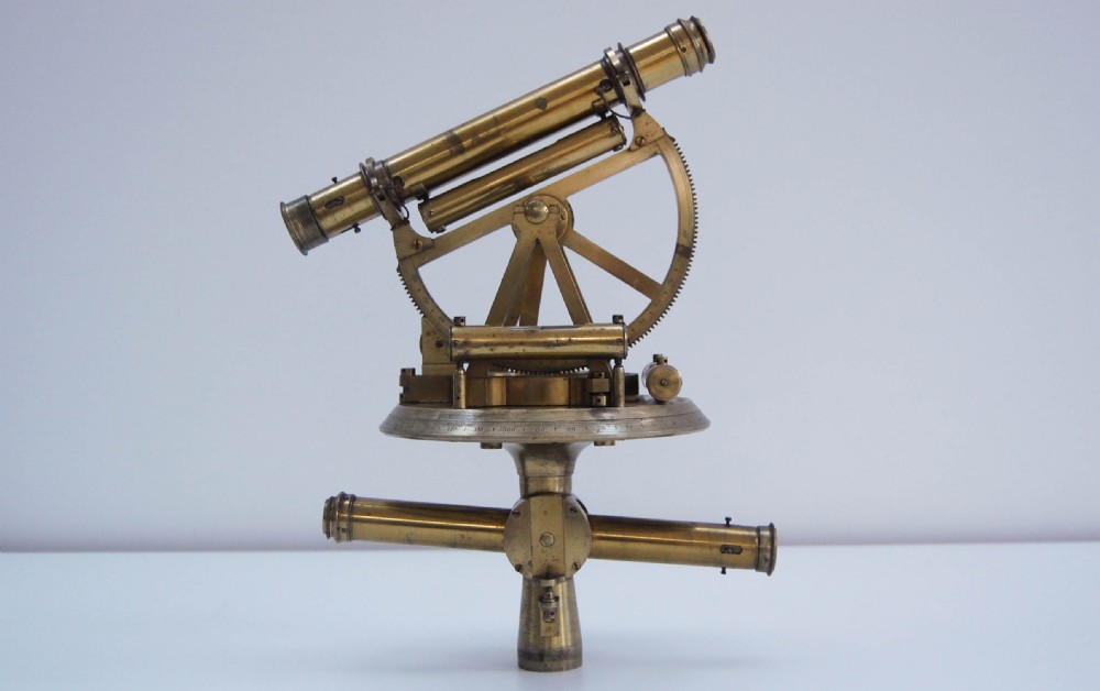 George III Cased Altazimuth Double Telescope Theodolite by Miller & Adie of Edinburgh
