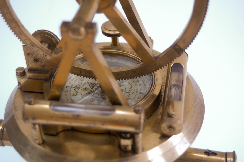 George III Cased Altazimuth Double Telescope Theodolite by Miller & Adie of Edinburgh View X