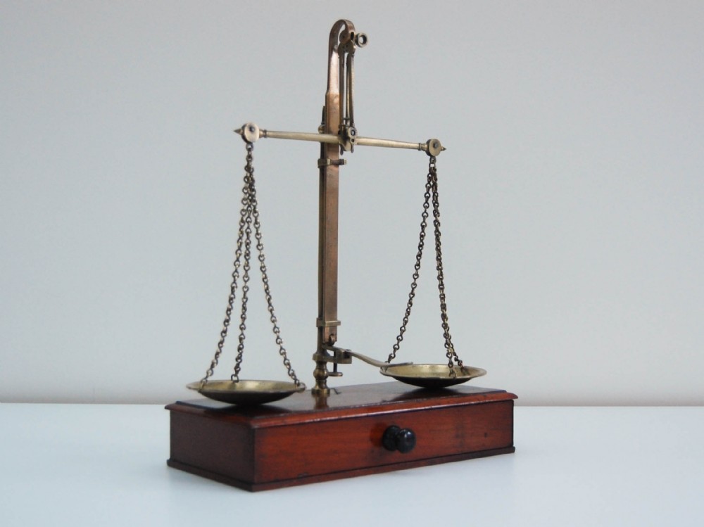 Early Victorian Set of Apothecary Scales