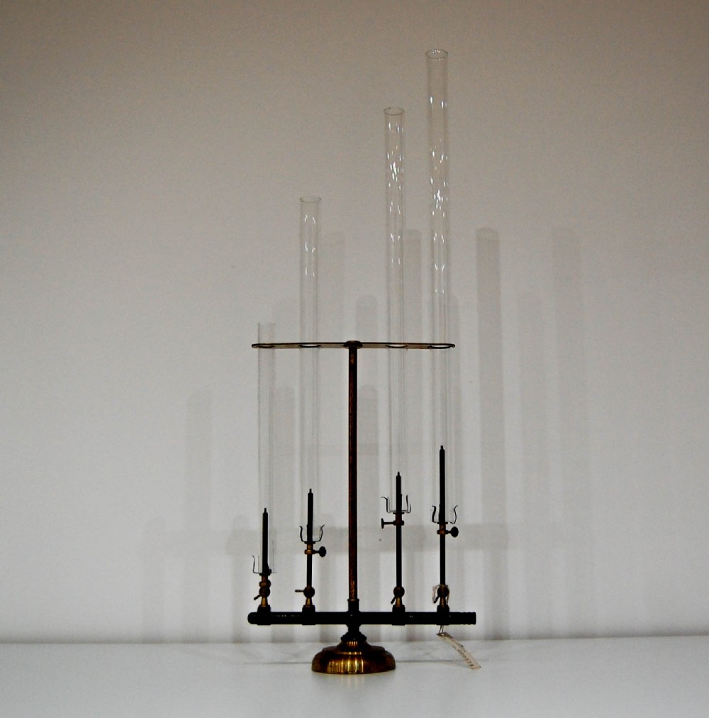 Late Victorian Chemical Harmonica or Singing Flame Demonstration Apparatus