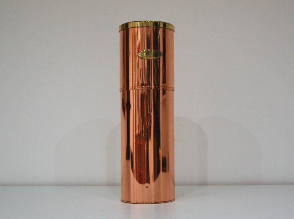 Edwardian Snowdon Pattern Copper Rain Gauge by Negretti & Zambra