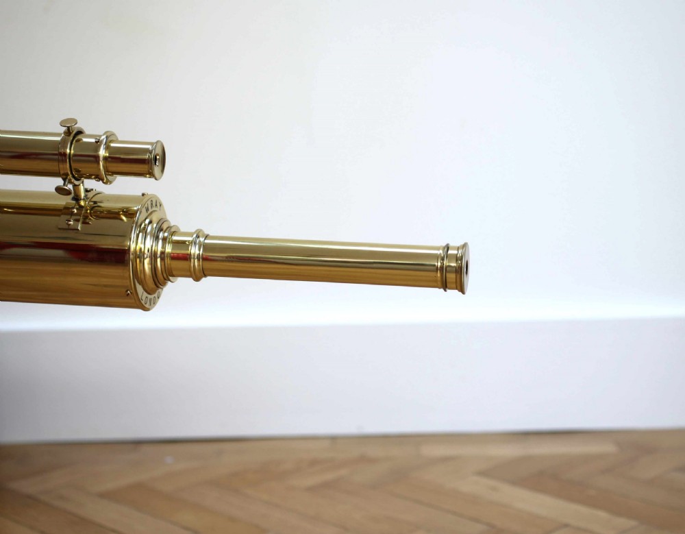 Late Victorian Astronomical Refracting Telescope on Stand by William Wray London View XIII