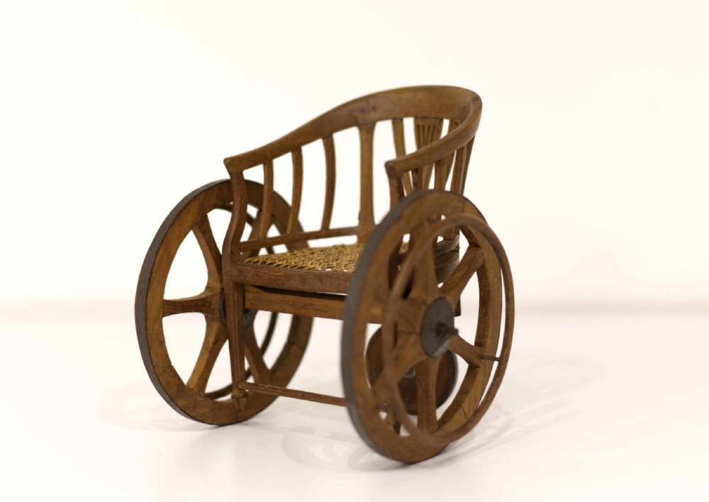 Cased Mid Victorian Miniature Saleman's Sample Wheelchair
