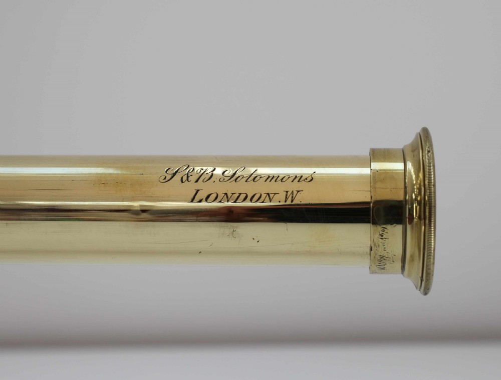 Huge Victorian Four Draw Marine Telescope by S&B Solomons of London View VII