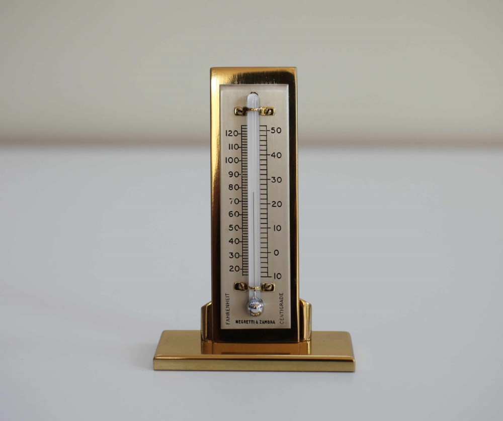 Art Deco Period Desk Thermometer by Negretti & Zambra London View II