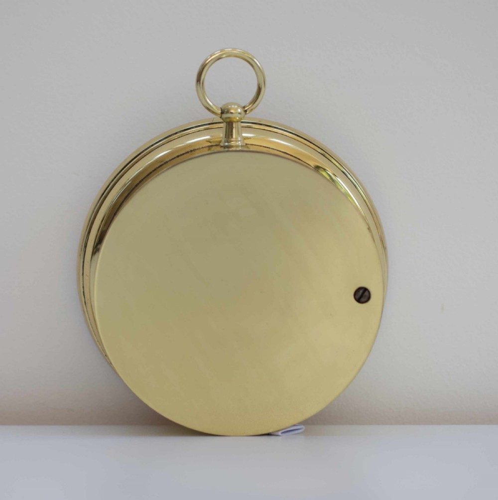 Mid Victorian Brass Cased Aneroid Barometer by Negretti & Zambra London View II