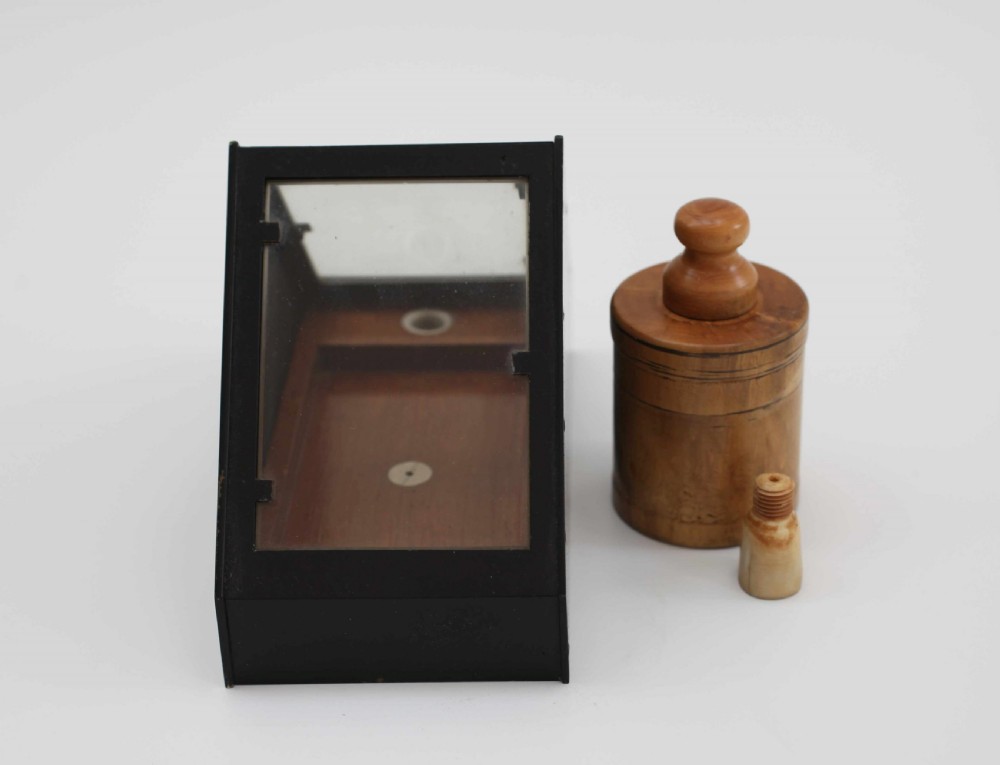 Victorian Cased Mercury Trough Type Artifical Horizon by John Crichton of London View III