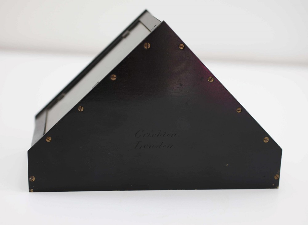 Victorian Cased Mercury Trough Type Artifical Horizon by John Crichton of London View IV
