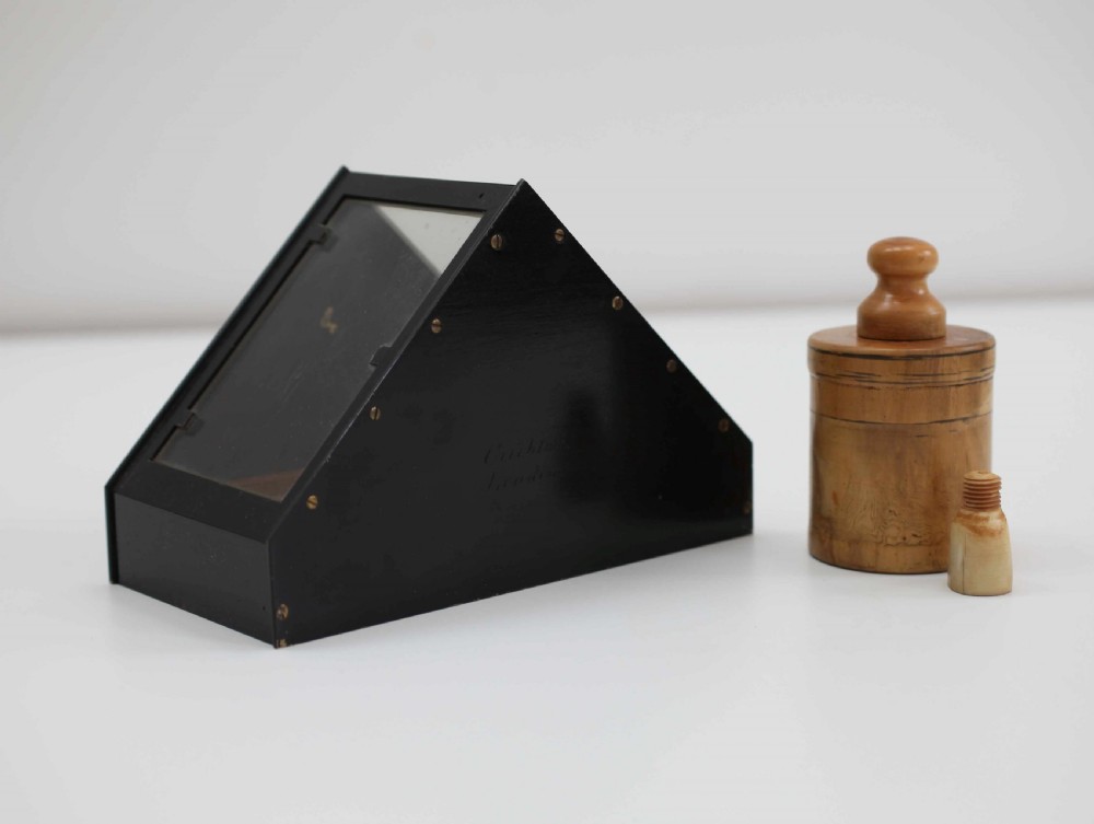 Victorian Cased Mercury Trough Type Artifical Horizon by John Crichton of London View V