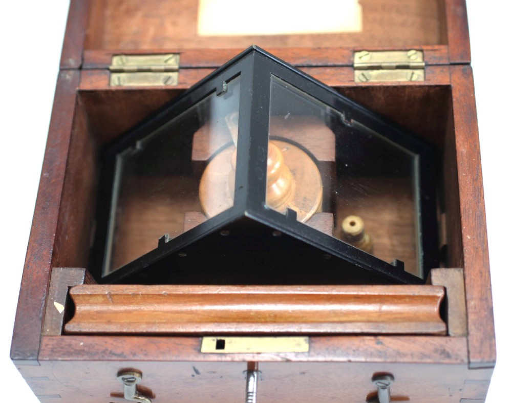 Victorian Cased Mercury Trough Type Artifical Horizon by John Crichton of London View VI