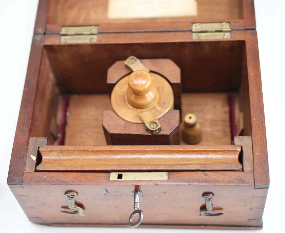 Victorian Cased Mercury Trough Type Artifical Horizon by John Crichton of London View VII