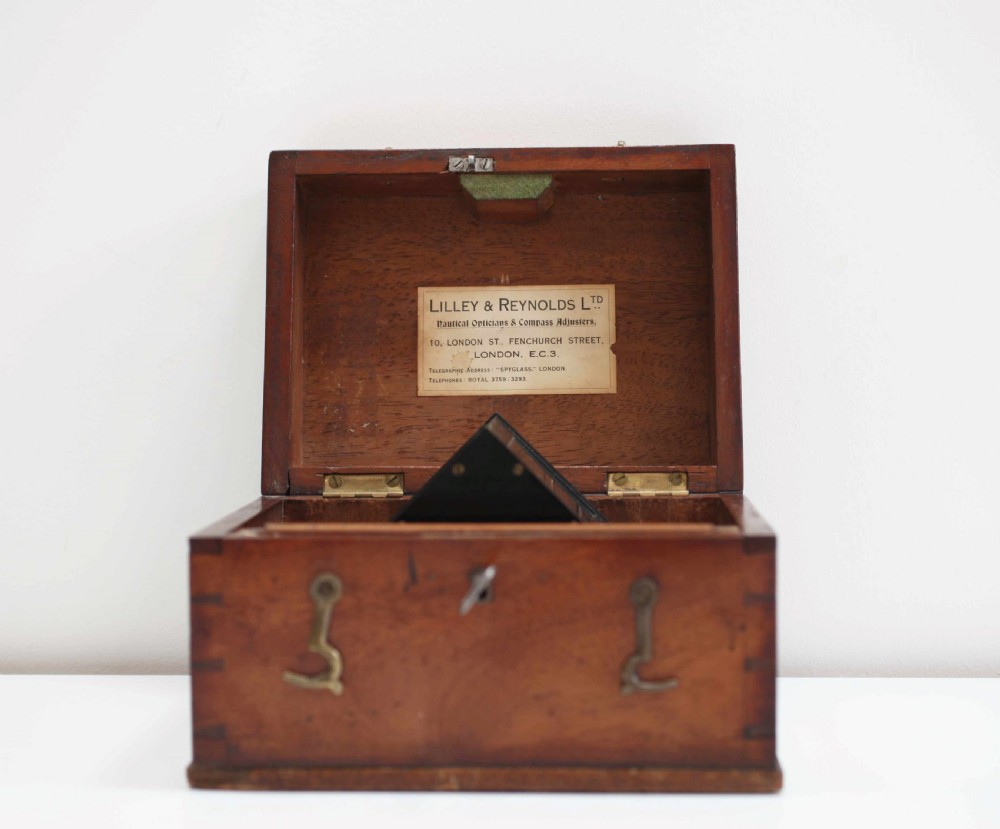 Victorian Cased Mercury Trough Type Artifical Horizon by John Crichton of London View VIII