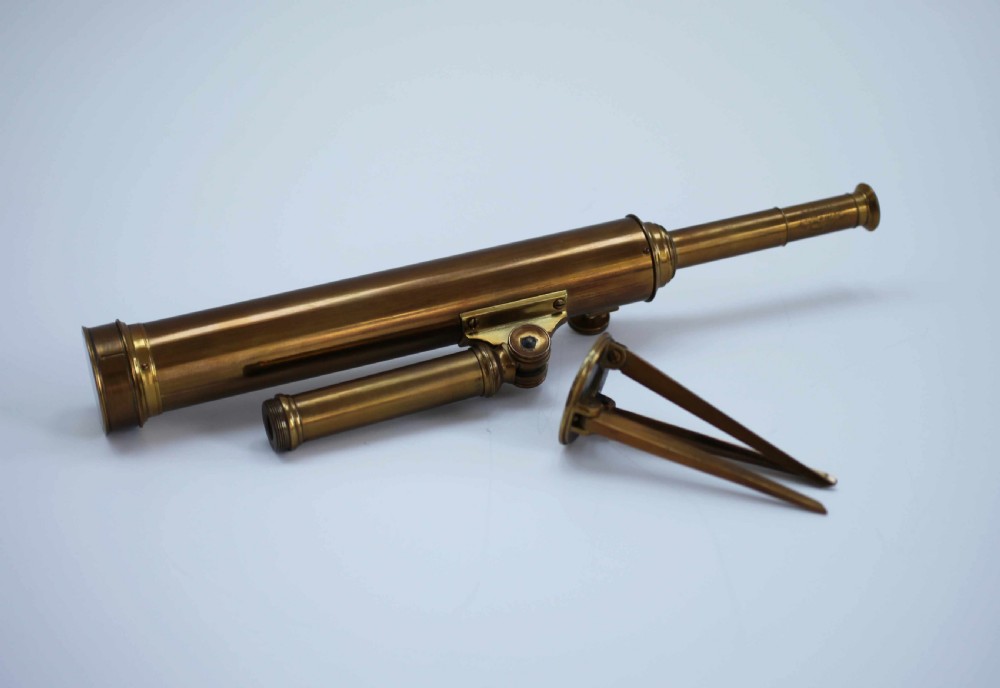Miniature George IV Library Telescope on Stand by G&C Dixey, Bond Street, London View IX