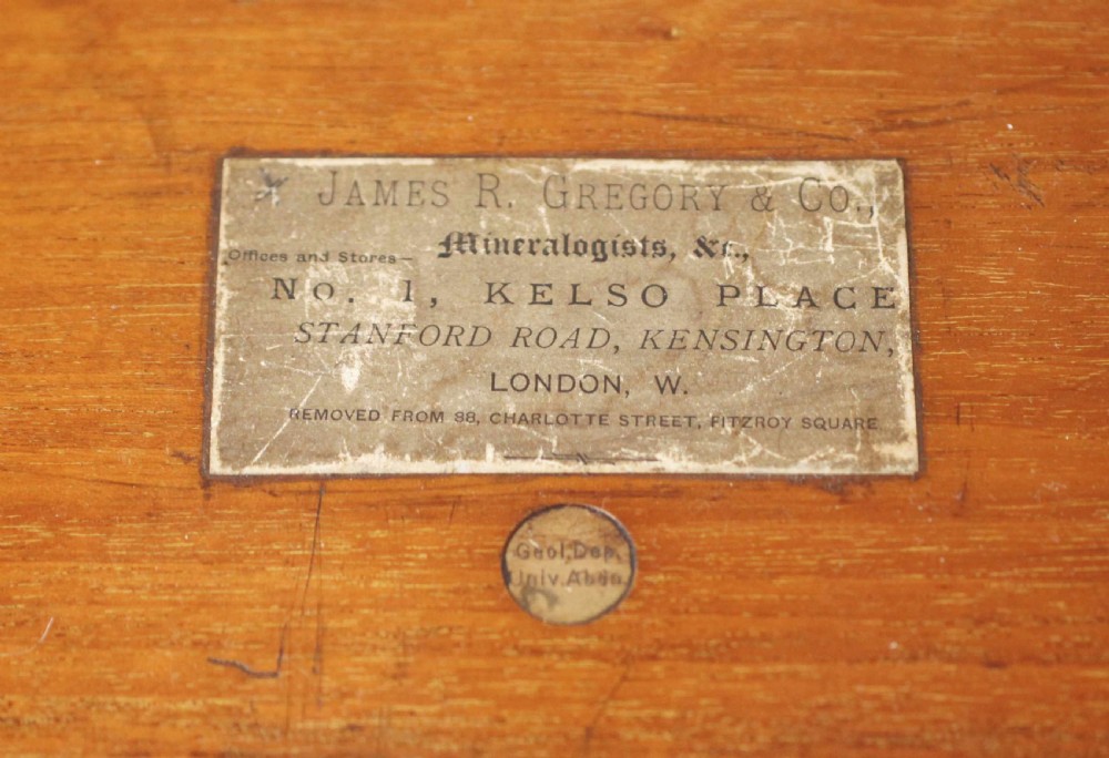 Late Victorian John J Griffin Field Mineralogists Set Retailed by James R Gregory & Co View III