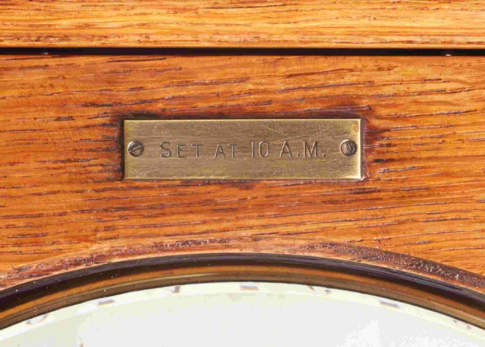 Large Victorian Public Display Aneroid Barometer in Oak Case by Negretti & Zambra London View VIII