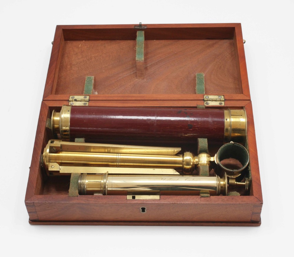 George IV Cased Pancratic Eyetube Telescope on Stand by Dollond of London View XI