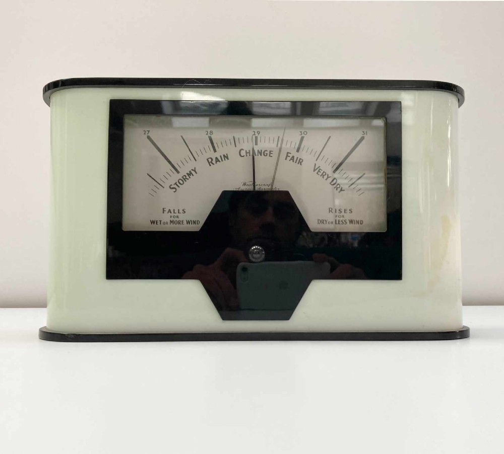 Large Art Deco Aneroid Barometer by Weathercraft