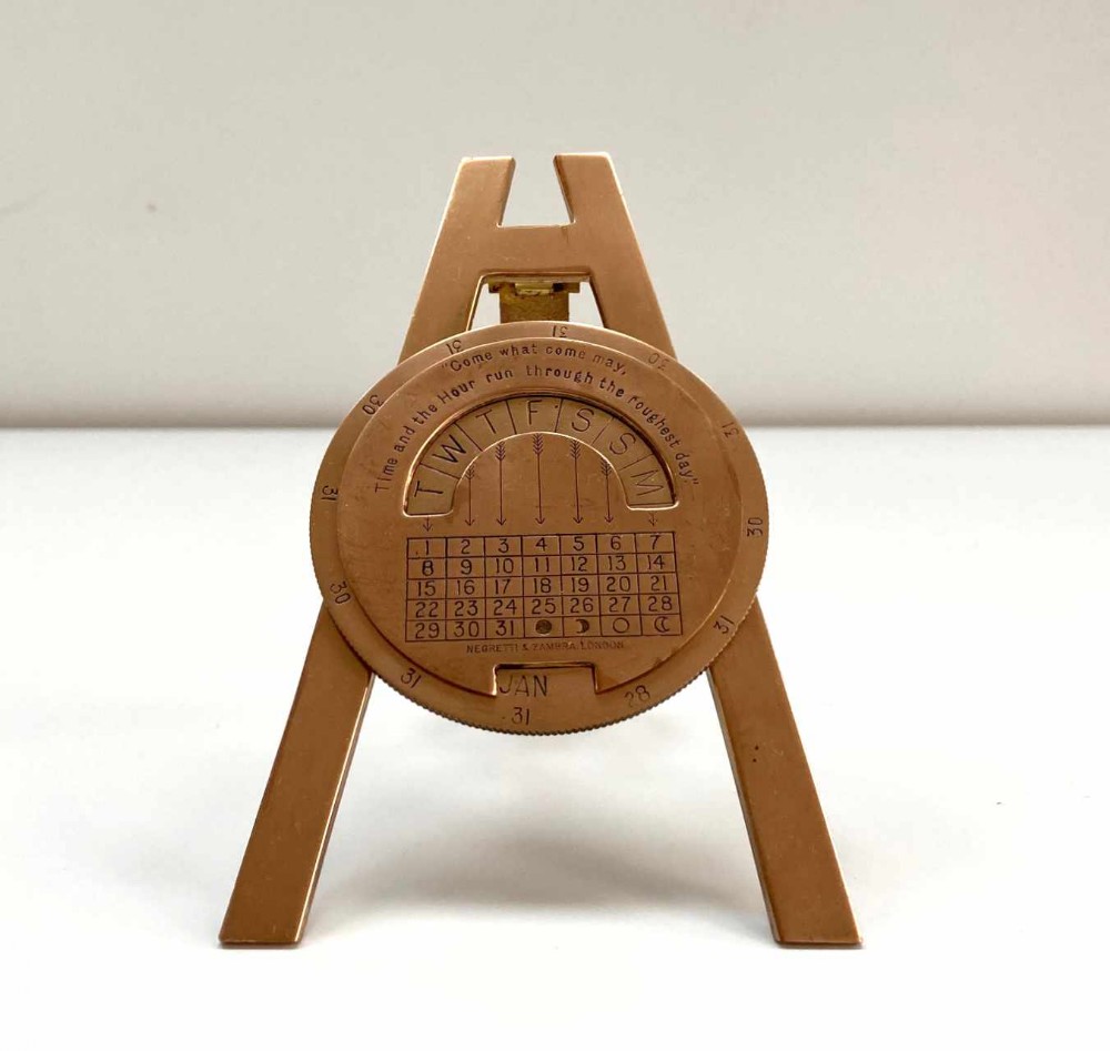 Desktop Perpetual Calendar by Negretti & Zambra London