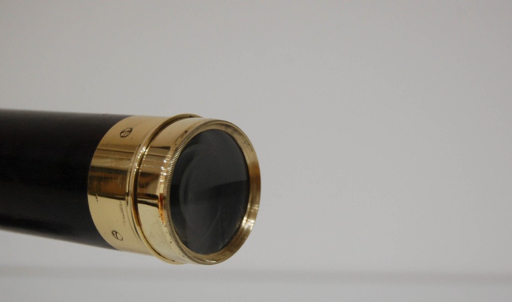 Victorian Three Draw Telescope by William Dixey Engraved with an Edward Dixey Dedication View IV