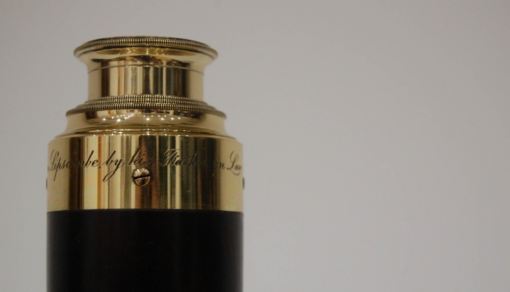 Victorian Three Draw Telescope by William Dixey Engraved with an Edward Dixey Dedication View VII