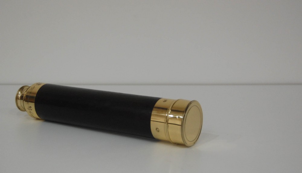 Victorian Three Draw Telescope by William Dixey Engraved with an Edward Dixey Dedication View IX