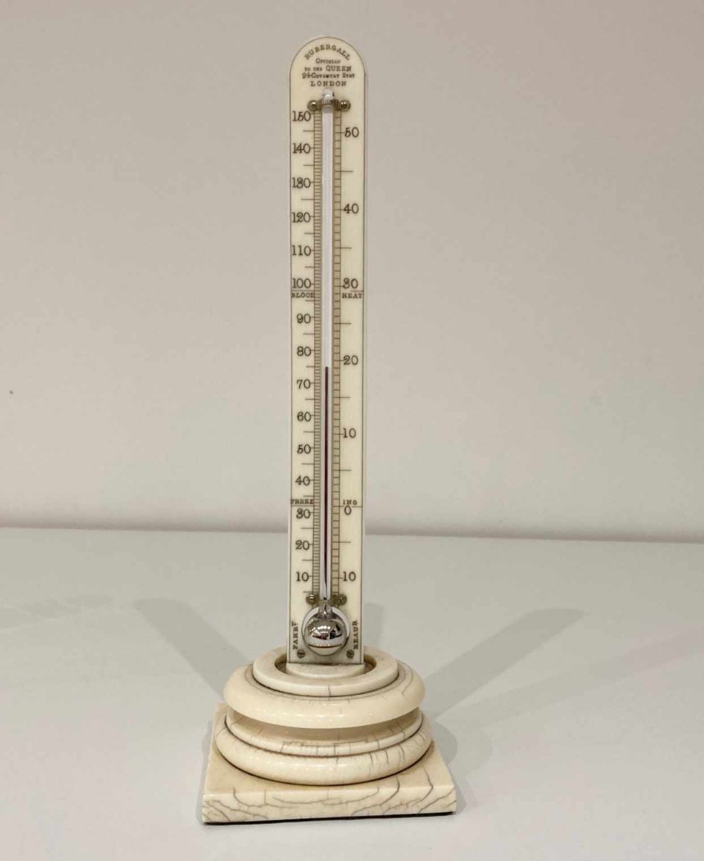 Early Victorian Desk Thermometer by Thomas Rubergall London