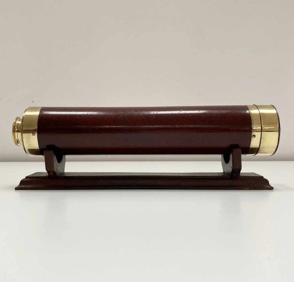 Four Draw Telescope by Watkins of Charing Cross Engraved to Frances Nisbet