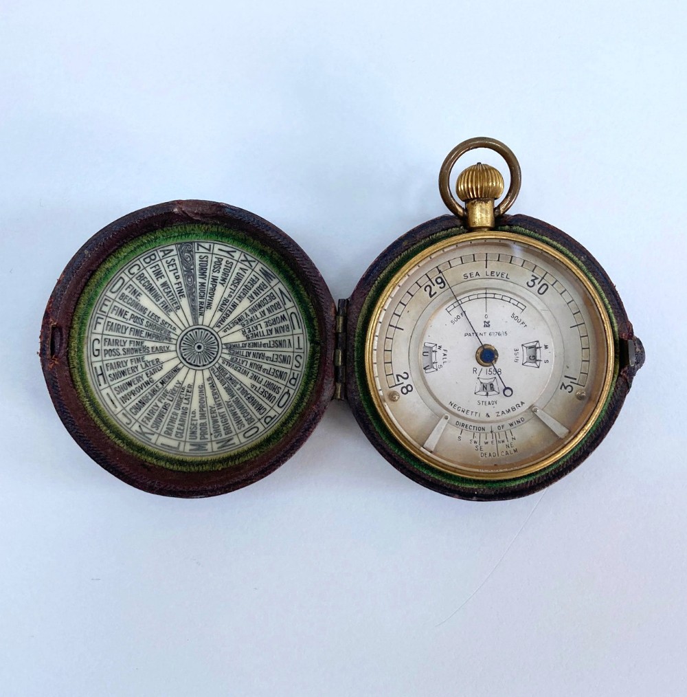 Pocket Weather Forecasting Aneroid Barometer by Negretti & Zambra