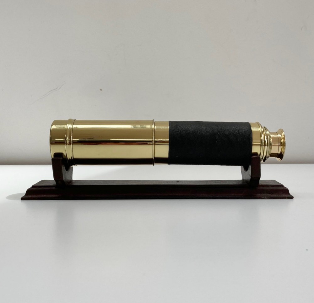 Mid Victorian Three Draw Telescope by M Aronsberg & Co Liverpool