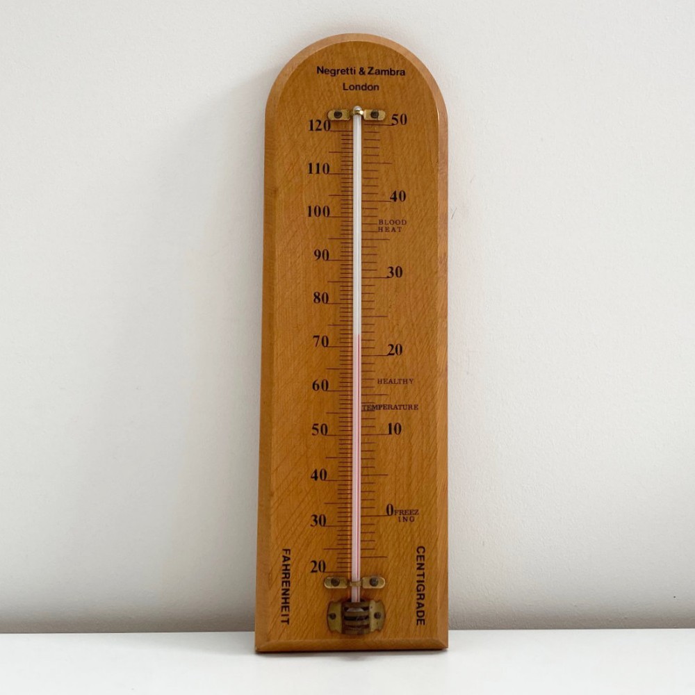 Large Twentieth Century Wall Thermometer by Negretti & Zambra London