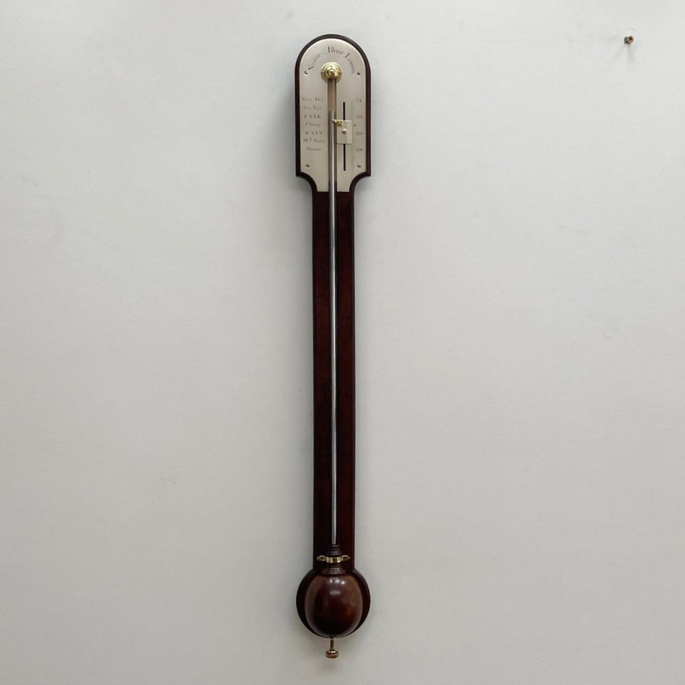 Mid Eighteenth Century Mahogany Stick Barometer by Nairne & Blunt London
