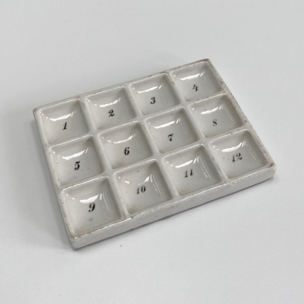 Mid Victorian Porcelain Laboratory Sample Tray by Haldenwanger Berlin