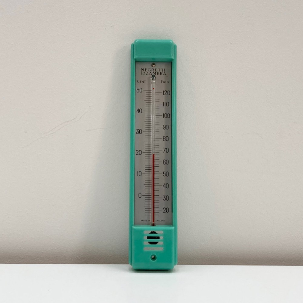 Art Deco Turquoise Bakelite Wall Thermometer by Negretti & Zambra London