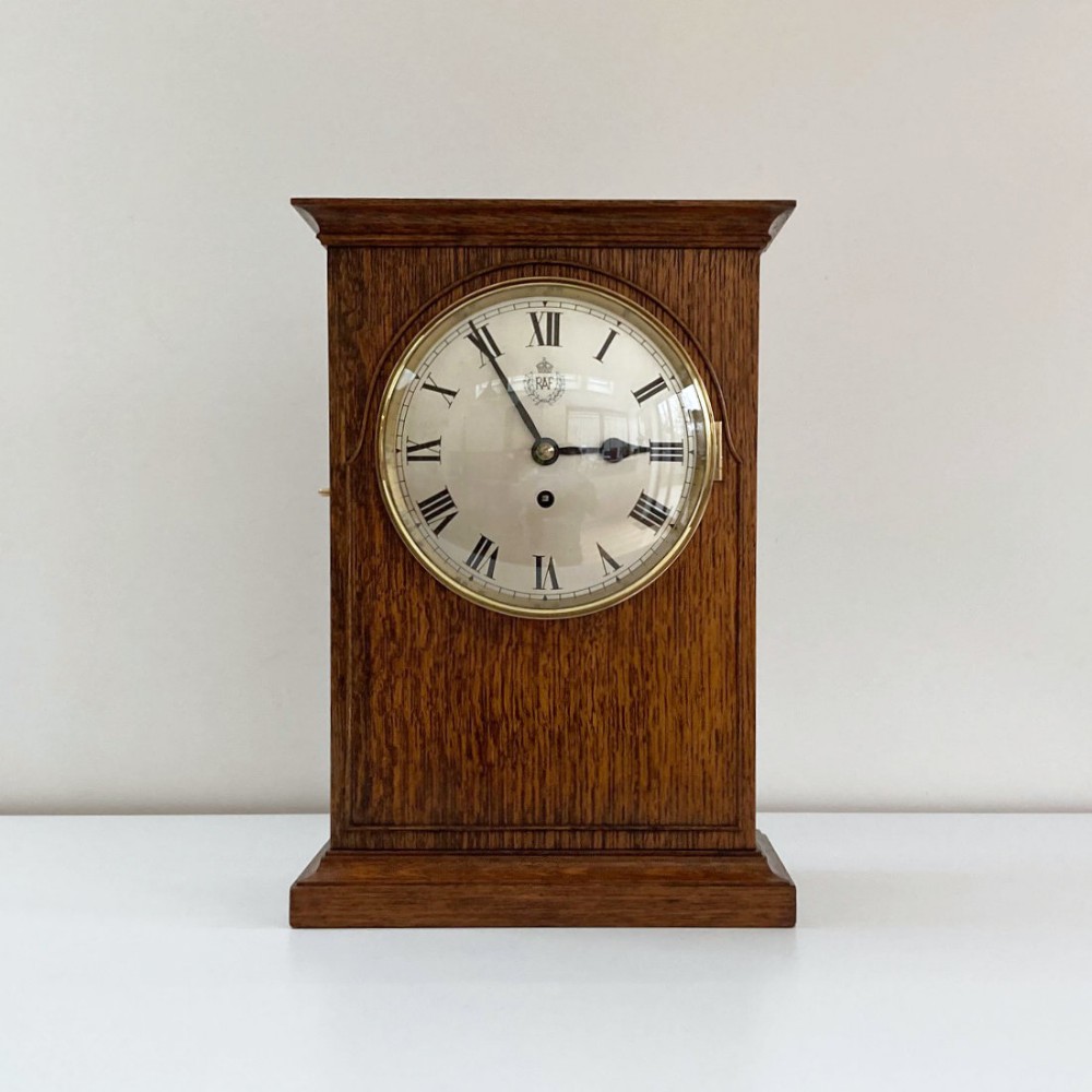World War 2 RAF Sergeants Mess Fusee Mantle Clock by Stockall, Marples & Co, London