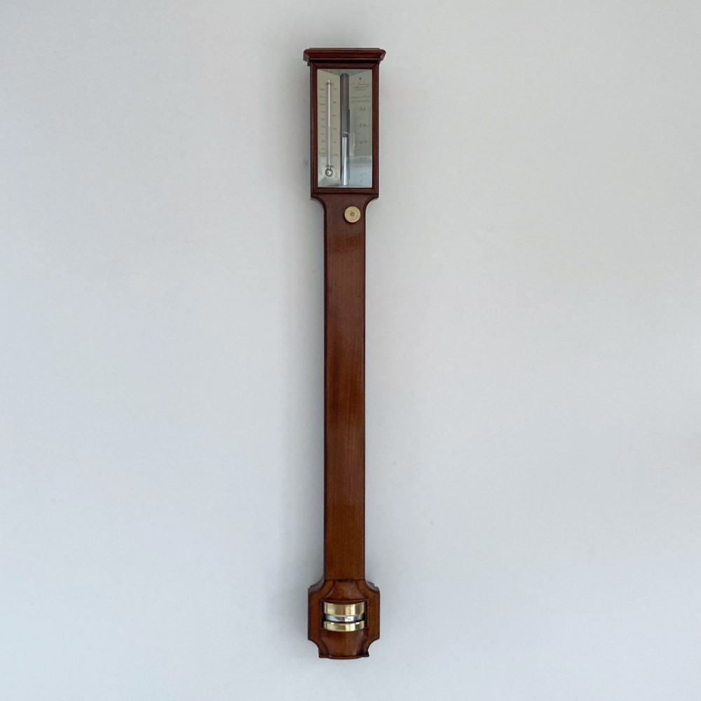 Early Victorian Platinum Scale Stick Barometer by John Newman, 122 Regent Street London