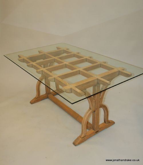 Arts and Crafts Oak Frame Table