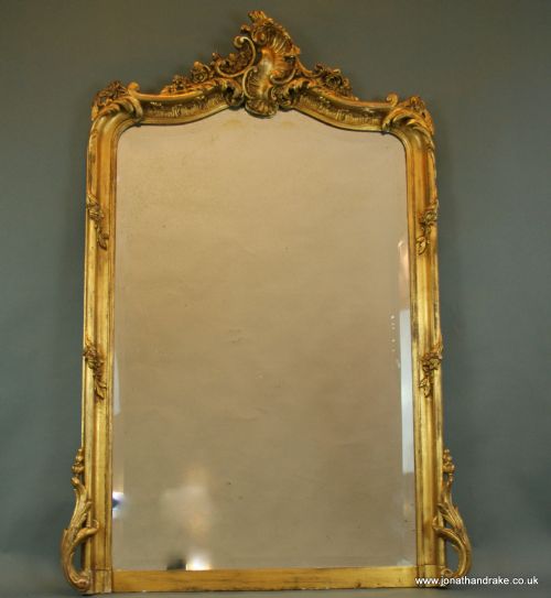French Gilt Overmantle Mirror