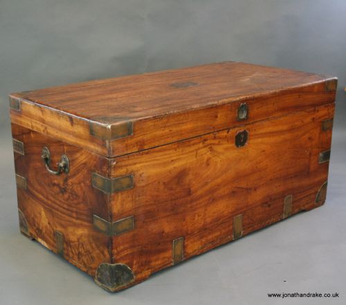 Early Nineteenth Century Campaign Camphor Coffer Trunk