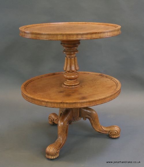 George 1v Oak Table/ Dumb Waiter, Gillows ?