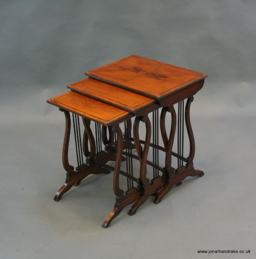 Yew-wood Nest of Tables