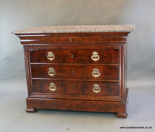 Louis Xvi Mahogany Commode Chest
