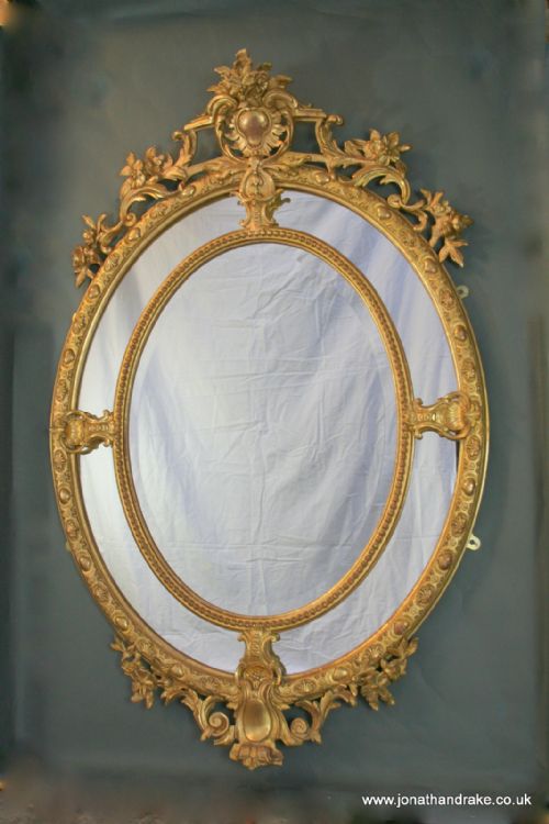 French Gilt Overmantle Mirror