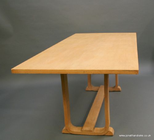 Art Deco Oak Dining Refectory Table