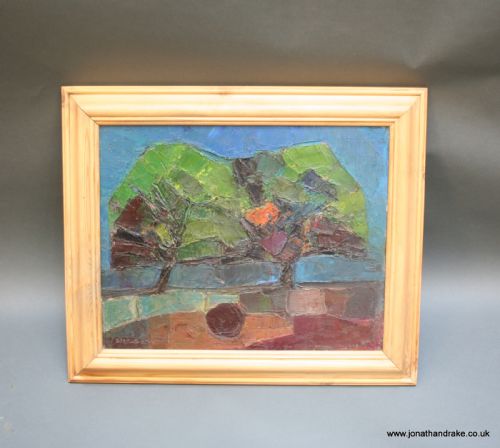 Oil on Board, Abstract Landscape
