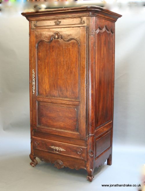 French Walnut Bonnetiere Armoire