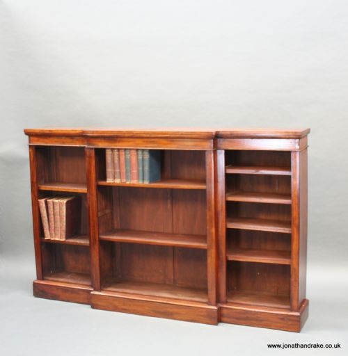 C19th Mahogany Breakfront Bookcase
